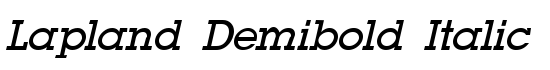 Lapland Demibold Italic - Download Thousands of Free Fonts at FontZone.net