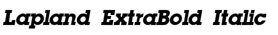 Lapland ExtraBold Italic - Download Thousands of Free Fonts at FontZone.net