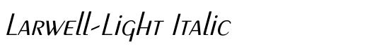 Larwell-Light Italic - Download Thousands of Free Fonts at FontZone.net