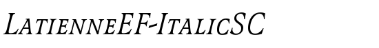 LatienneEF-ItalicSC - Download Thousands of Free Fonts at FontZone.net