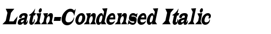 Latin-Condensed Italic - Download Thousands of Free Fonts at FontZone.net