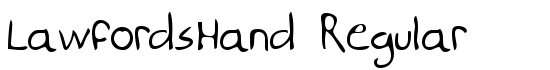 LawfordsHand Regular - Download Thousands of Free Fonts at FontZone.net