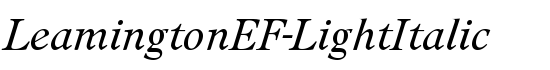 LeamingtonEF-LightItalic - Download Thousands of Free Fonts at FontZone.net