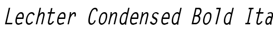 Lechter Condensed Bold Italic - Download Thousands of Free Fonts at FontZone.net