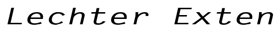 Lechter Extended Bold Italic - Download Thousands of Free Fonts at FontZone.net