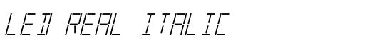 LED Real Italic - Download Thousands of Free Fonts at FontZone.net