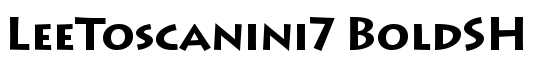 LeeToscanini7 BoldSH - Download Thousands of Free Fonts at FontZone.net