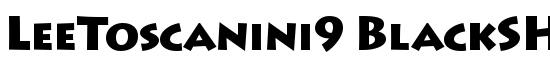 LeeToscanini9 BlackSH - Download Thousands of Free Fonts at FontZone.net