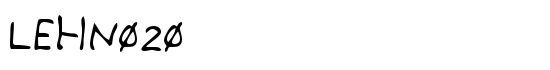 LEHN020 - Download Thousands of Free Fonts at FontZone.net