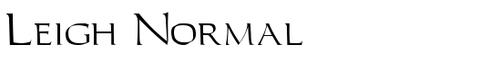 Leigh Normal - Download Thousands of Free Fonts at FontZone.net