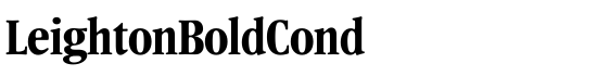 LeightonBoldCond - Download Thousands of Free Fonts at FontZone.net