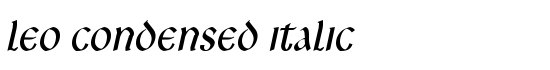 Leo Condensed Italic - Download Thousands of Free Fonts at FontZone.net