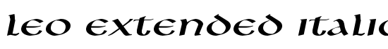 Leo Extended Italic - Download Thousands of Free Fonts at FontZone.net