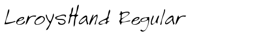 LeroysHand Regular - Download Thousands of Free Fonts at FontZone.net
