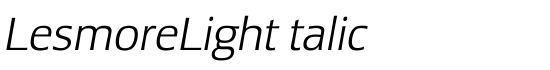 LesmoreLightItalic - Download Thousands of Free Fonts at FontZone.net
