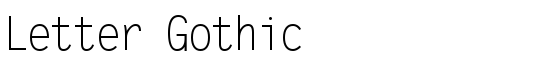 Letter Gothic - Download Thousands of Free Fonts at FontZone.net
