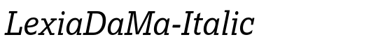 LexiaDaMa-Italic - Download Thousands of Free Fonts at FontZone.net