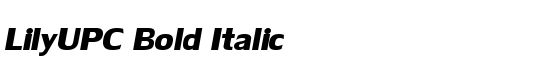 LilyUPC Bold Italic - Download Thousands of Free Fonts at FontZone.net