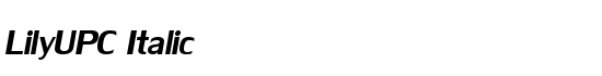 LilyUPC Italic - Download Thousands of Free Fonts at FontZone.net