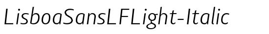 LisboaSansLFLight-Italic - Download Thousands of Free Fonts at FontZone.net