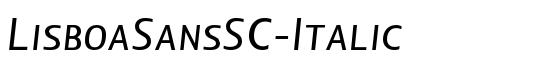 LisboaSansSC-Italic - Download Thousands of Free Fonts at FontZone.net
