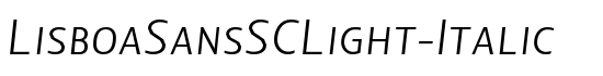 LisboaSansSCLight-Italic - Download Thousands of Free Fonts at FontZone.net