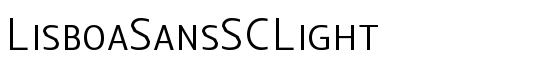 LisboaSansSCLight - Download Thousands of Free Fonts at FontZone.net