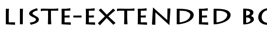 Liste-Extended Bold - Download Thousands of Free Fonts at FontZone.net