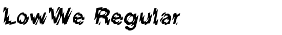 LowWe Regular - Download Thousands of Free Fonts at FontZone.net