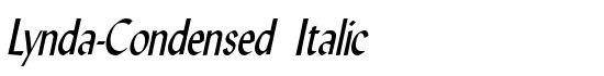 Lynda-Condensed Italic - Download Thousands of Free Fonts at FontZone.net