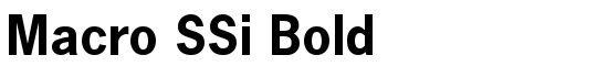 Macro SSi Bold - Download Thousands of Free Fonts at FontZone.net