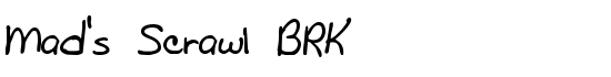 Mad's Scrawl BRK - Download Thousands of Free Fonts at FontZone.net