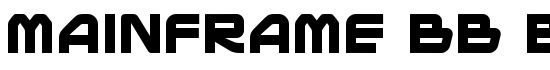 Mainframe BB Bold - Download Thousands of Free Fonts at FontZone.net