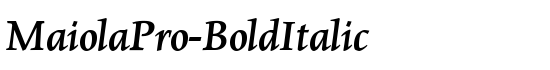 MaiolaPro-BoldItalic - Download Thousands of Free Fonts at FontZone.net