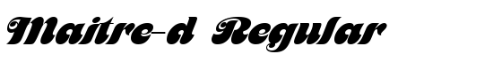 Maitre-d Regular - Download Thousands of Free Fonts at FontZone.net
