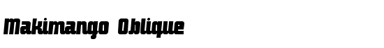 Makimango Oblique - Download Thousands of Free Fonts at FontZone.net