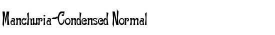 Manchuria-Condensed Normal - Download Thousands of Free Fonts at FontZone.net