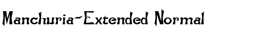 Manchuria-Extended Normal - Download Thousands of Free Fonts at FontZone.net