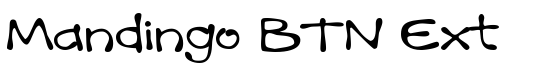 Mandingo BTN Ext - Download Thousands of Free Fonts at FontZone.net