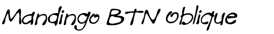 Mandingo BTN Oblique - Download Thousands of Free Fonts at FontZone.net