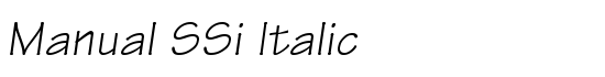 Manual SSi Italic - Download Thousands of Free Fonts at FontZone.net