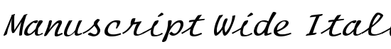 Manuscript Wide Italic - Download Thousands of Free Fonts at FontZone.net