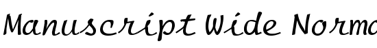 Manuscript Wide Normal - Download Thousands of Free Fonts at FontZone.net