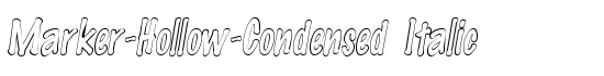 Marker-Hollow-Condensed Italic - Download Thousands of Free Fonts at FontZone.net