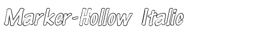 Marker-Hollow Italic - Download Thousands of Free Fonts at FontZone.net