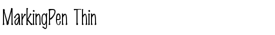 MarkingPen Thin - Download Thousands of Free Fonts at FontZone.net