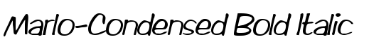 Marlo-Condensed Bold Italic - Download Thousands of Free Fonts at FontZone.net