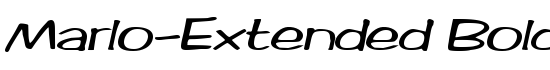 Marlo-Extended Bold Italic - Download Thousands of Free Fonts at FontZone.net