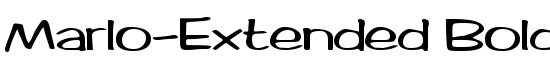 Marlo-Extended Bold - Download Thousands of Free Fonts at FontZone.net