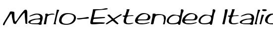 Marlo-Extended Italic - Download Thousands of Free Fonts at FontZone.net